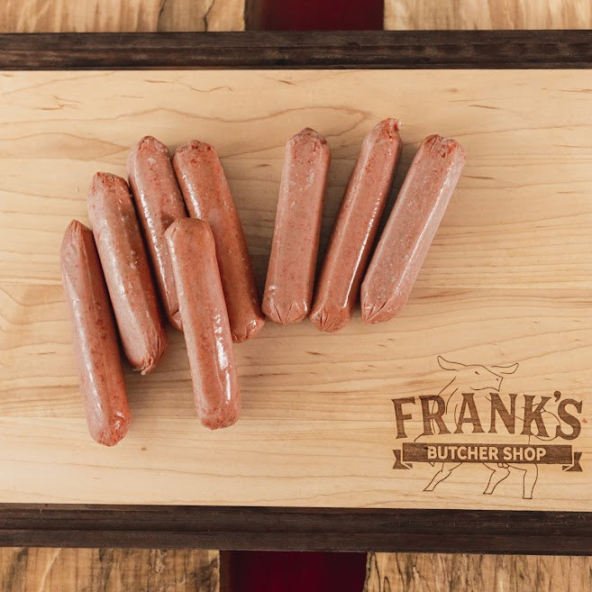 Try the Best All Beef Hot Dogs at Frank's Butcher Shop!